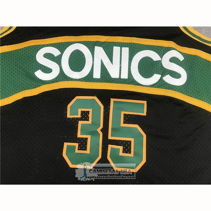 Camiseta Seattle SuperSonics Kevin Durant NO 35 Mitchell & Ness 2007-08 Negro